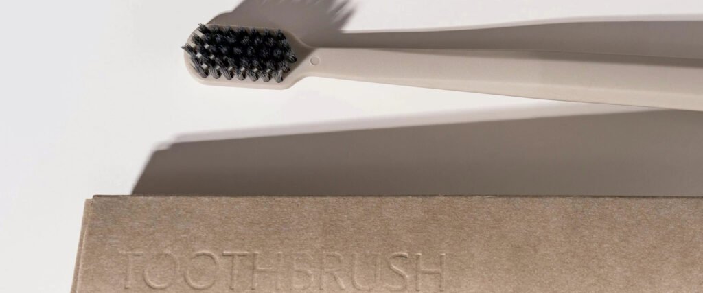 Brown toothbrush