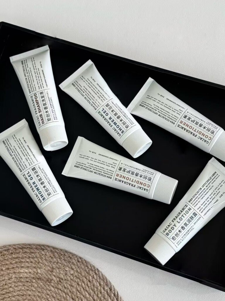 some tubes of shampoo